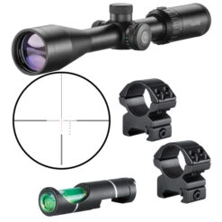 Hawke Optics Vantage IR Scope 3-9×40 Rimfire .22 (High Velocity) 14222 Combo W/Level & Mounts (14222+64101+22113)