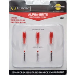 TenPoint Crossbow Alpha-Brite Universal Lighted Nock System 3 Pack Red HEA-358R.3